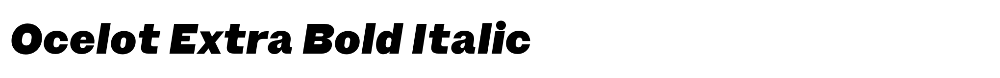 Ocelot Extra Bold Italic image